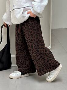Dazy Kids Young Boys Loose Casual Leopard Print Pants, Autumn - Brown - View 6