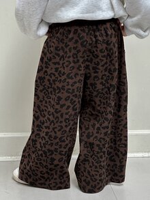 Dazy Kids Young Boys Loose Casual Leopard Print Pants, Autumn - Brown - View 5