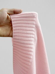 Sunspun Plus Size Women's Solid Pink Knit Sweater With Collar, Bow, Heart Peach Buttons, Faux Placket, Loose Fit, Comfortable, Vintage Style, Pullover, Includes Straps, Suitable For Autumn/Winter, Vacation, Date, Daily Commute - Pink - View 9
