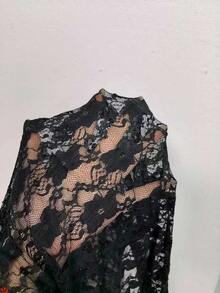 EMERY ROSE Plus Size French Sexy Lace Cardigan With Tie Straps, Versatile For Vacation - Multicolor - View 4