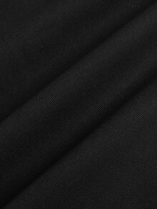 PAVTROS Men's Solid Color Pleated Loose Casual Wide Leg Pants - Black - View 7