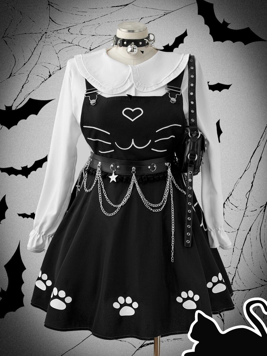 Sunspun Halloween Plus Size Dresses - Black - View 1