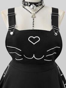Sunspun Halloween Plus Size Dresses - Black - View 4
