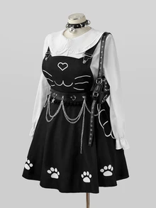 Sunspun Halloween Plus Size Dresses - Black - View 6