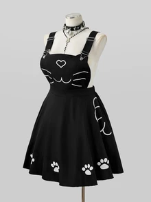 Sunspun Halloween Plus Size Dresses - Black - View 7
