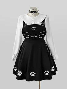 Sunspun Halloween Plus Size Dresses - Black - View 5