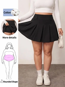 Enliva Plus Size Skirts Fall - Black - View 1