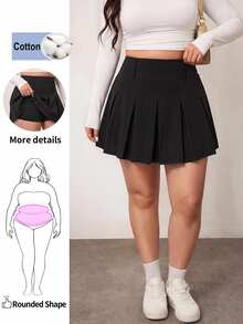Enliva Plus Size Skirts Fall - Black - View 3