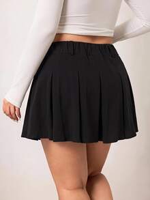 Enliva Plus Size Skirts Fall - Black - View 2