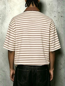 Manfinity Dauomo Men's Striped Casual Versatile Daily Wear Shirt - Brown - View 2