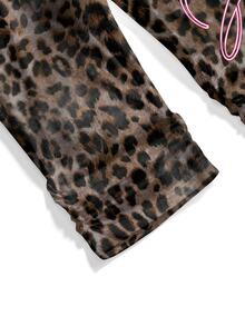 ROMWE Dark Punk Hot Girl Leopard Print Y2K Women's Leggings - Black - View 3