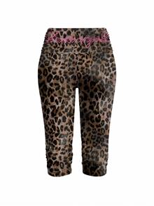 ROMWE Dark Punk Hot Girl Leopard Print Y2K Women's Leggings - Black - View 2