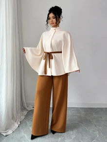 SHEIN Elenzya White,Autumn,Elegant,Sequin,Formal Women's Plus Size Knitted 2 Pieces Sets Modest Clothing Large-Sized Fashionable Casual Two Pieces Set For Spring - Multicolor - View 6