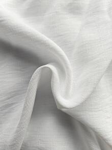SHEIN 女款純色領結領長袖襯衫 - 白色 - 查看 5
