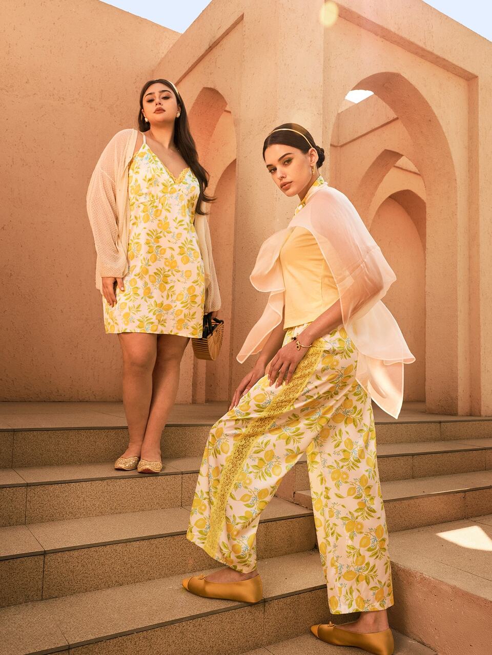 Damen Große Größen Sommer Frisches Zitronenmuster Satin Nachtkleid - Ärmelloses Camisole Kleid Leicht & Luftig Nachtwäsche Pyjama Kurvig Talla Grande Dessous