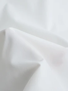 Franclia 女款白色領珍珠裝飾拼接蕾絲泡泡袖休閒襯衫，適合日常穿著、通勤、外出、下午茶、約會、度假 - 白色 - 查看 6