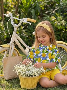 Emery Rose Kids Emery Rose Kids 女童休閒極簡短袖上衣與短褲兩件套，適合夏季 - 彩色 - 查看 7