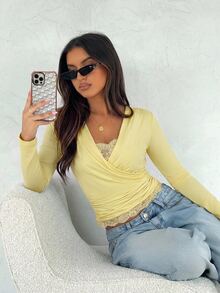 Women T-Shirts - Light Yellow - View 10