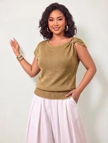 Truni Pulls grandes tailles - Kaki - Voir 3