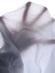 VENTUSAIL 男士纯色亚麻质感半开襟纽扣装饰休闲假日长袖衬衫和裤子套装 - 白色 - 查看 5