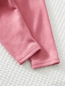 SHEIN 女童休閒圓領長袖運動衫與內搭褲2件套，適合秋冬 - 彩色 - 查看 10