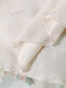 SHEIN Clasi Spring/Summer Best-Selling Elegant Floral Print Mesh Cake Plus Size Skirt - Multicolor - View 6
