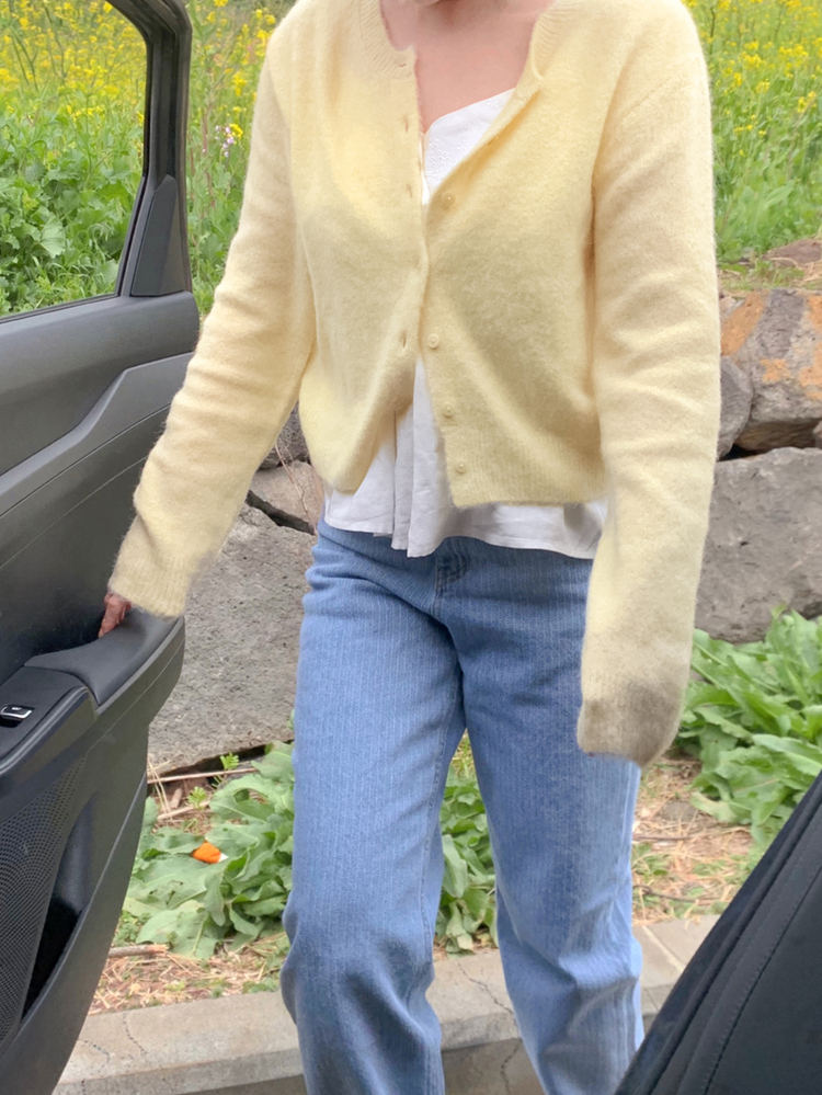 DAZY Solid Button Through Cardigan Fall - Yellow - View 10
