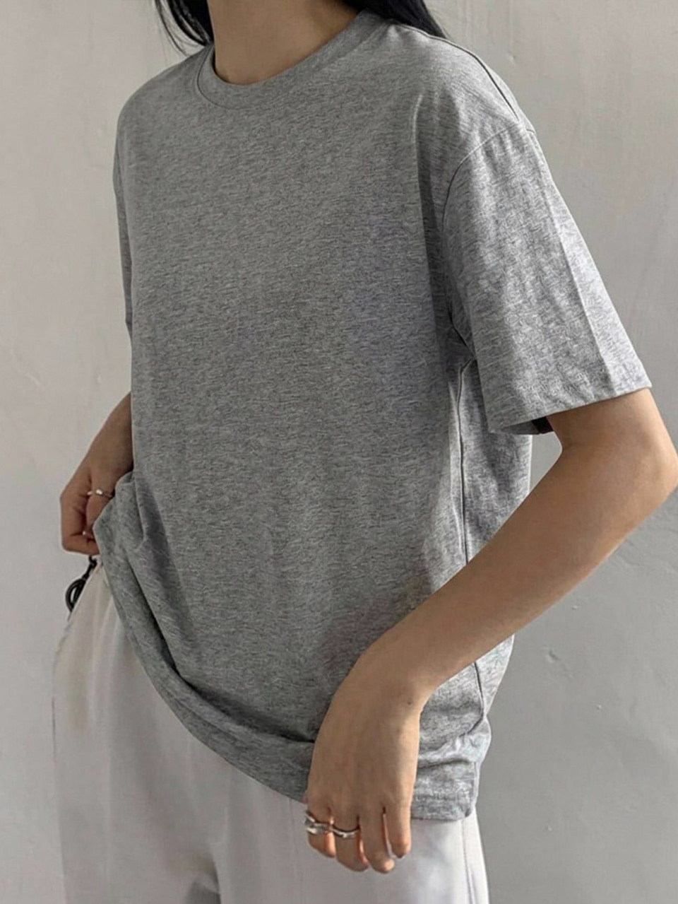 Women's Solid Color Round Neck Short Sleeve Casual Versatile T-Shirt School Fall