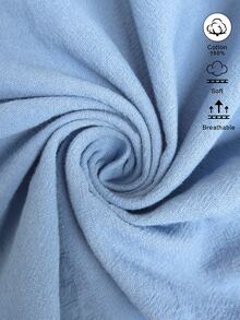 Omancia Button Front Split Thigh Dress - Blue - View 8