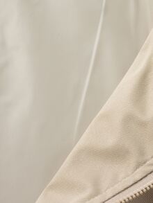 Core Aspect Men's Solid Color Long Sleeve Zipper Casual Baseball Jacket - Beige - View 5