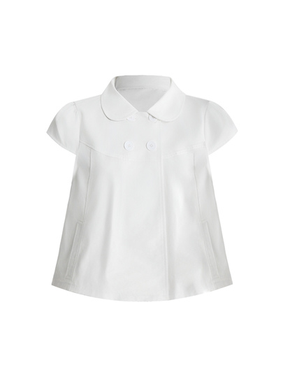 Kawaii Blusa con bottoni frontali tinta unita