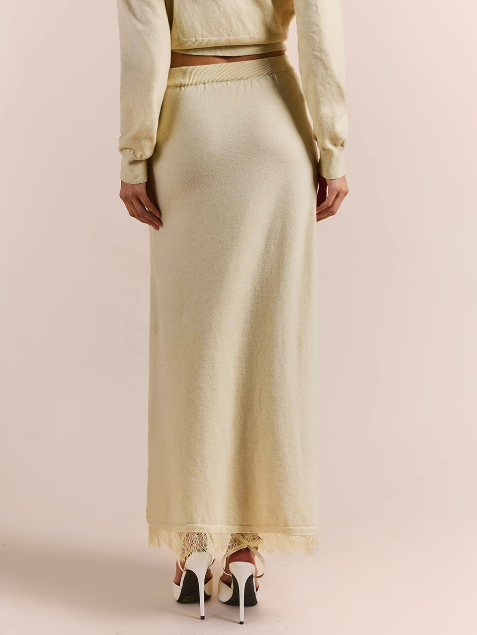 Enchnt Premium Pre-Fall Romantic Women's Elegant Yellow Sweater Knit Skirt,Casual Skirt,Festival Outfits,Work Outfits,New Year Looks,Vacation Outfits
