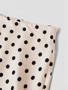 Firerie Plus Size Polka Dot Print Casual Skirt Spring To Summer - Apricot - View 5