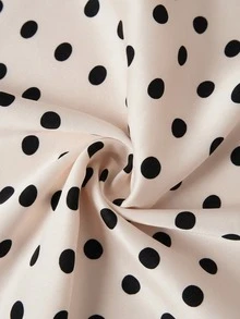 Firerie Plus Size Polka Dot Print Casual Skirt Spring To Summer - Apricot - View 7