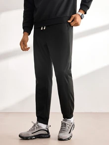 Driftmere 2pcs Men's Casual Sports Loose Drawstring Waistband Jogger Sweatpants With Pockets, Classic Retro Style, Outdoor & Running - Multicolor - View 8