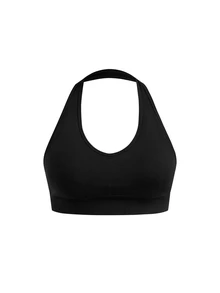 SHEIN Cheerettes 女款大尺碼運動內衣 2 件組 無縫黑色白色 柔軟彈性針織 掛脖式 可拆卸胸墊 適用瑜伽健身房 - 彩色 - 查看 13