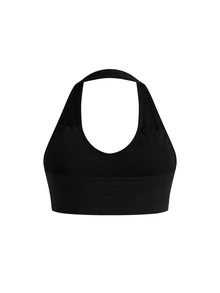 SHEIN Cheerettes 女款大尺碼運動內衣 2 件組 無縫黑色白色 柔軟彈性針織 掛脖式 可拆卸胸墊 適用瑜伽健身房 - 彩色 - 查看 11