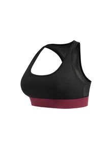 SHEIN Cheerettes مجموعة رياضية نسائية مقاس كبير 3 قطع باللون الأسود والأحمر، توب بدون أكمام بياقة دائرية وحمالة صدر بظهر رياضي بألوان متباينة وسروال ضيق، ناعمة ومرنة بخصر عالي وتحكم في البطن مع بطانة قابلة للإزالة - متعدد الألوان - مشاهدة 9