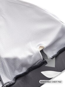 SHEIN Cheerettes حمالة صدر رياضية نسائية مقاس كبير بلون موحد بتصميم متقاطع من الخلف - رمادي غامق - مشاهدة 6