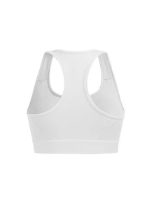 SHEIN Cheerettes Women's Seamless 2 Packs Racerback Sports Bra White Mesh With Removable Pads Solid And Leopard Print For Gym Yoga - White - View 12