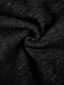 EMERY ROSE Chaleco de punto informal con cremallera, cuello alto y capucha, unicolor, talla grande, para otoño/invierno - Negro - Ver 8