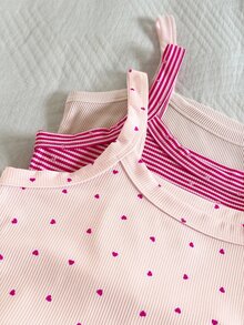 Napfluff 3sets In Women's  Knit Ribbed Camisole Tank Top & Shorts Pajama Set - Multicolor - View 6