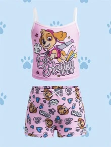 SHEIN | PAW Patrol 2pcs/Set Girls Underwear Set, Camisole And Briefs, Comfortable Summer Bestseller - Pink - View 1