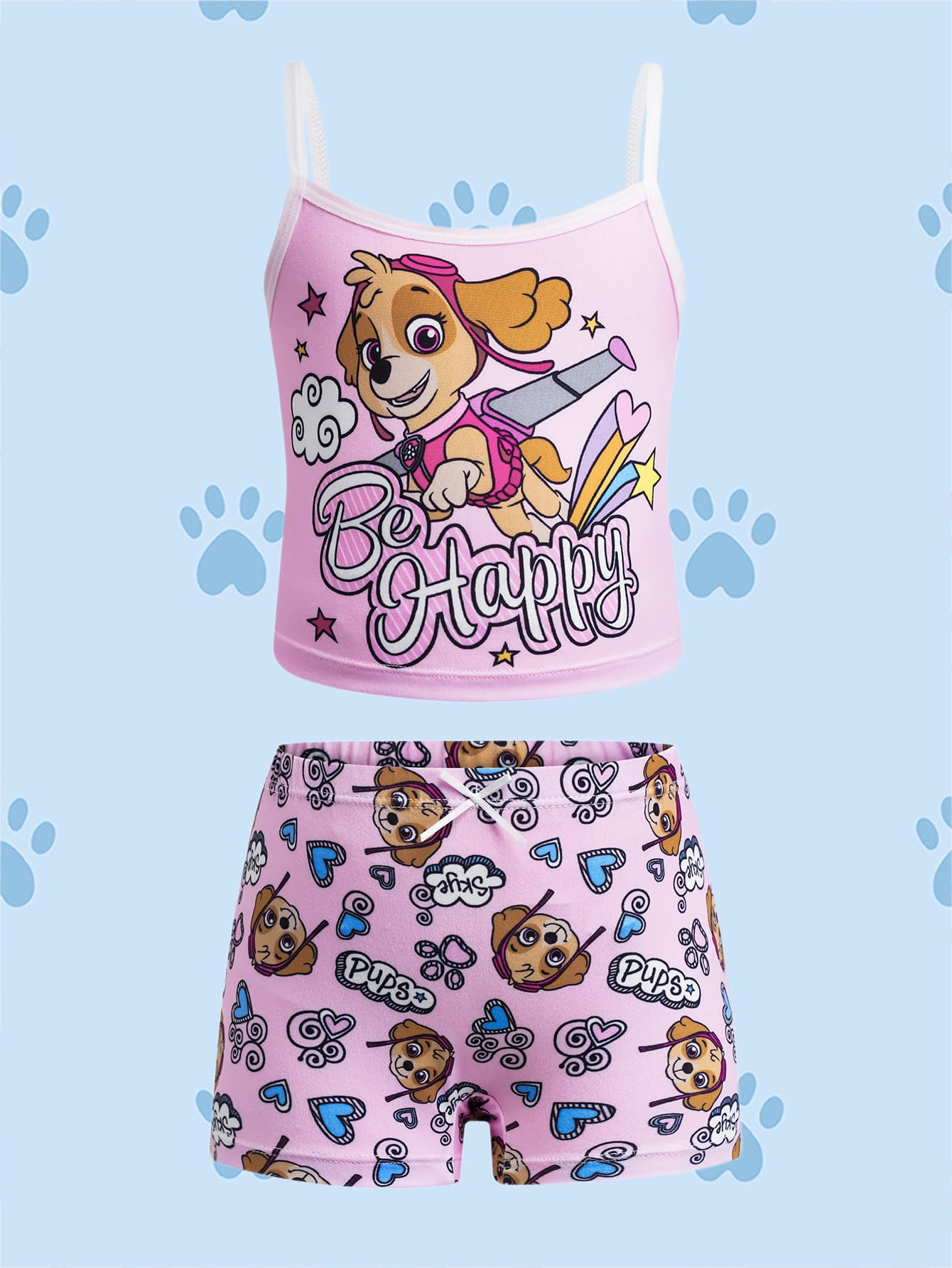 SHEIN | PAW Patrol 2pcs/Set Girls Underwear Set, Camisole And Briefs, Comfortable Summer Bestseller - Pink - View 1