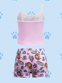 SHEIN | PAW Patrol 2pcs/Set Girls Underwear Set, Camisole And Briefs, Comfortable Summer Bestseller - Pink - View 2