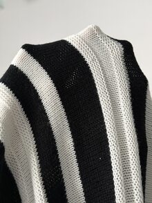 Solflare Cardigan de punto de manga larga con botones y calado de color contrastante para mujer talla grande otoño/invierno - Multicolor - Ver 9