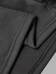SHEIN MOD Women's Versatile Solid Color Asymmetrical Shoulder Tank Top And Asymmetrical Shoulder Cropped Long Sleeve Sweatshirt Set - Dark Grey - View 4