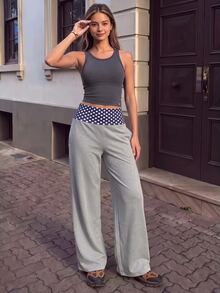 SHEIN Franclia Women Sports Pants - Grey - View 6