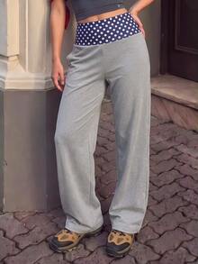 SHEIN Franclia Women Sports Pants - Grey - View 5