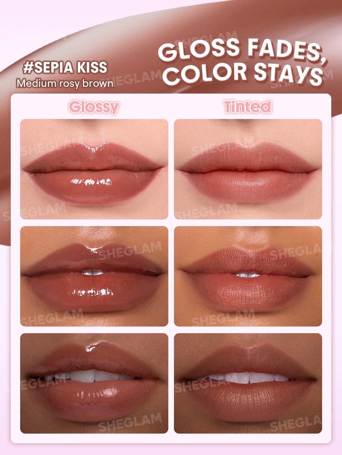 Glazed & Locked Glossy Lip Tint-555 Sepia Kiss